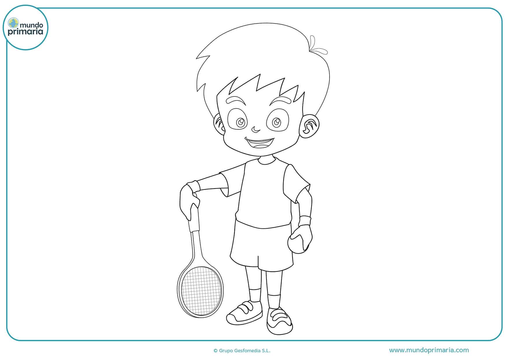 Dibujos tenis colorear