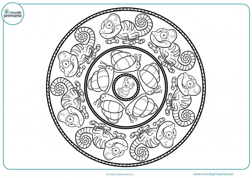 Dibujos de MANDALAS PARA COLOREAR para niños