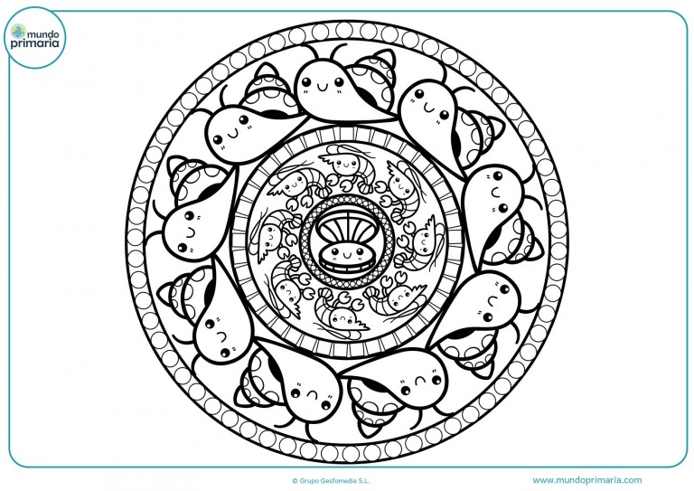 Dibujos de MANDALAS PARA COLOREAR para niños