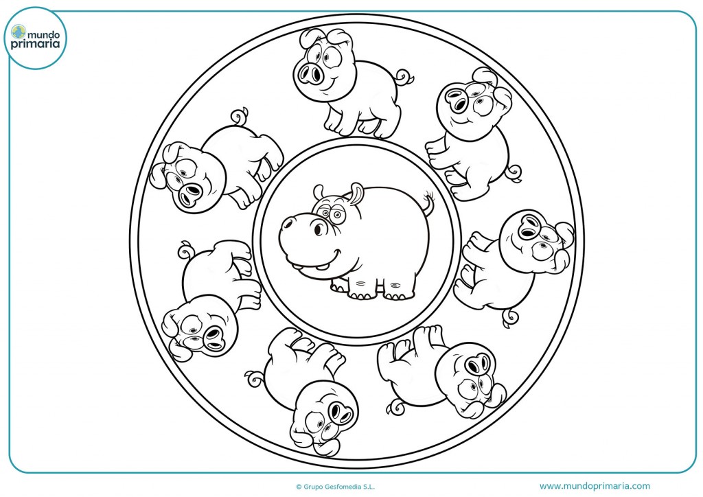 Dibujos de MANDALAS PARA COLOREAR para niños