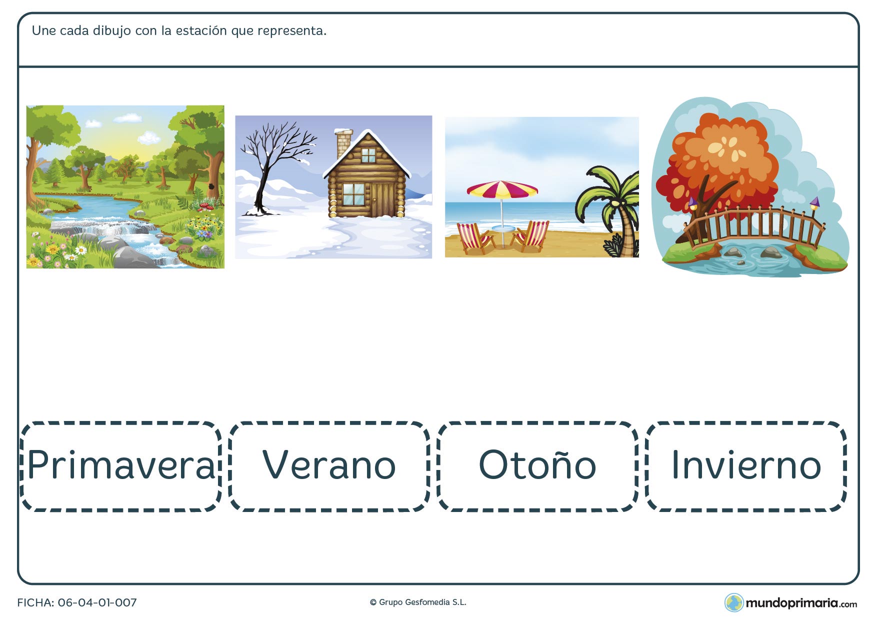 Ficha de las estaciones para primaria