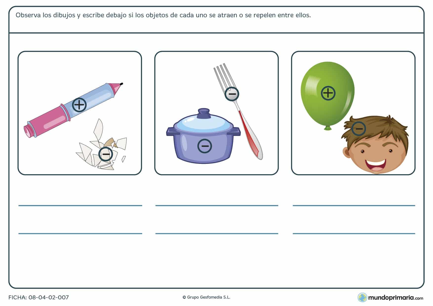 Ficha de observar dibujos y responder correctamente