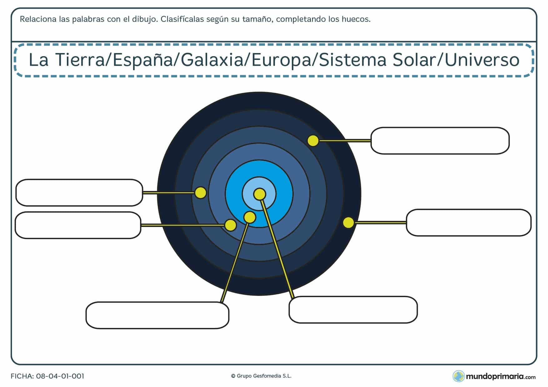 Ficha de los planetas para primaria