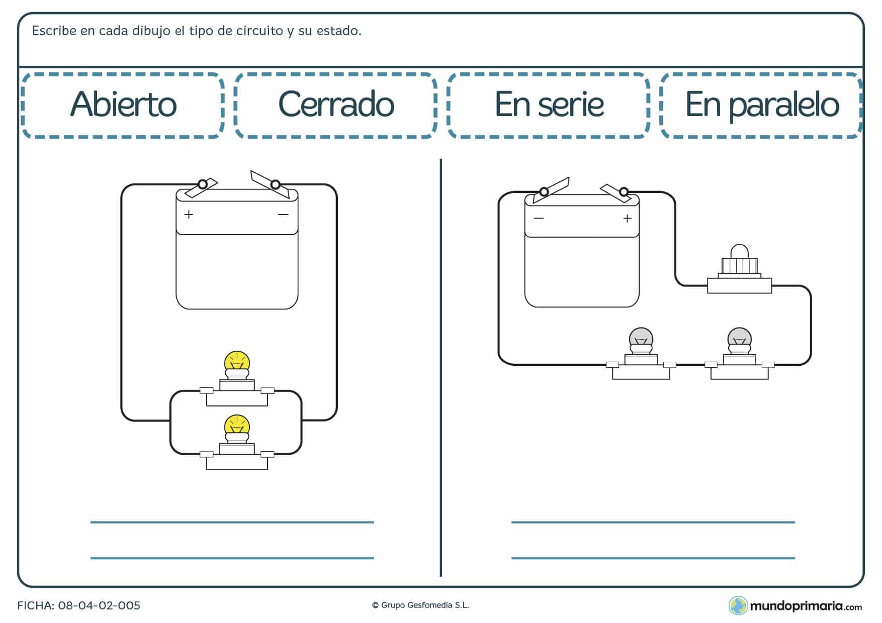 Ficha de aprender cada tipo de circuito