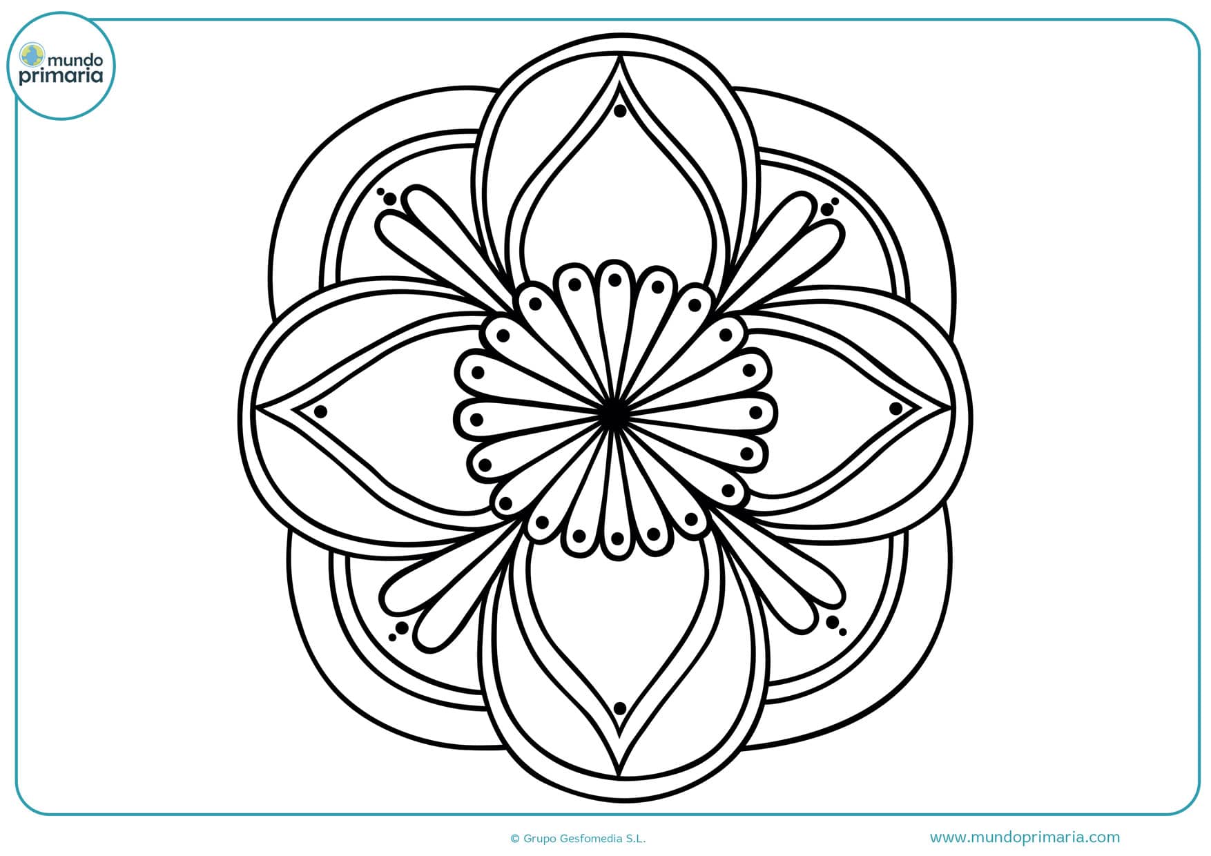 Dibujos mandalas colorear infantiles