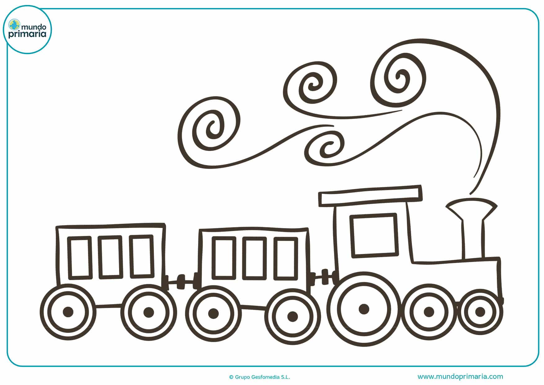 ▷ Dibujos de Trenes para Colorear Infatiles → para Imprimir