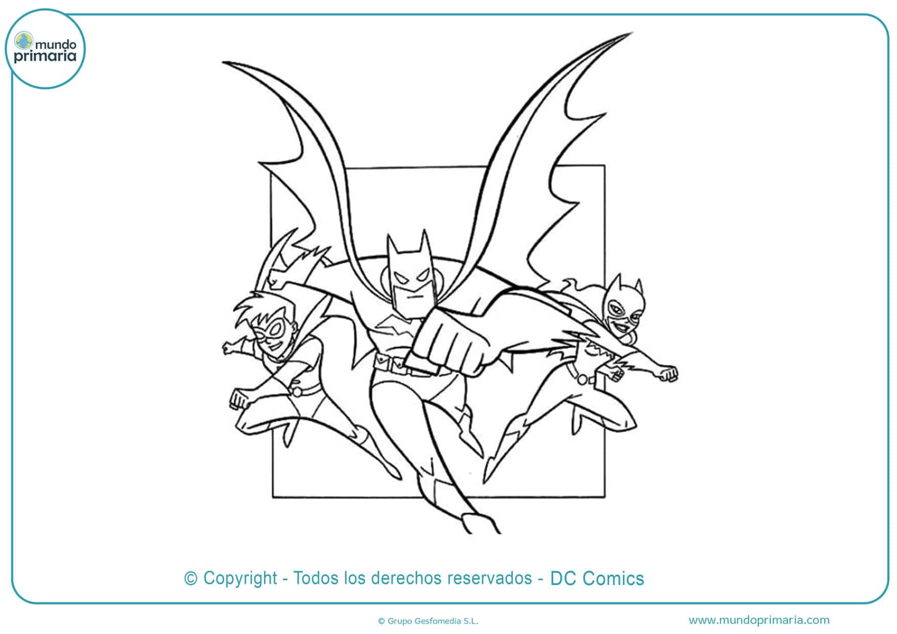 Batman y robin para colorear