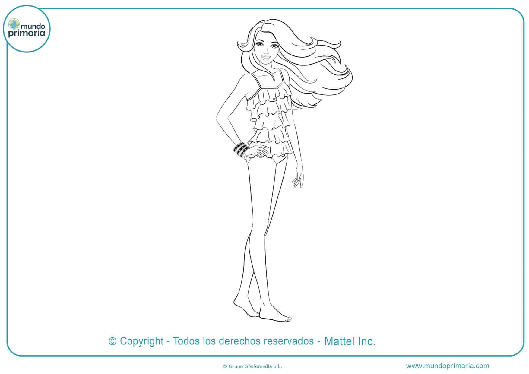 Dibujos de muñecas top barbie para colorear