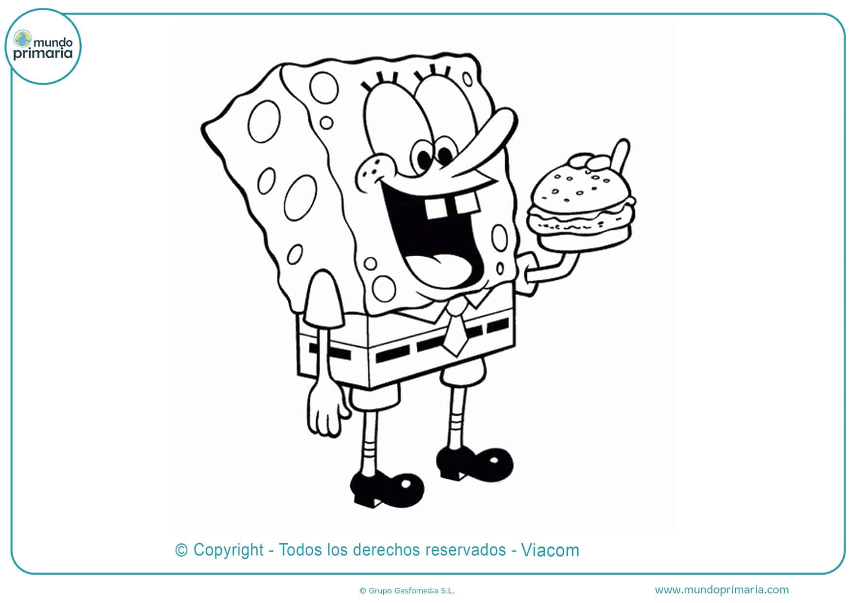 dibujos de bob esponja y cangeburger para colorear