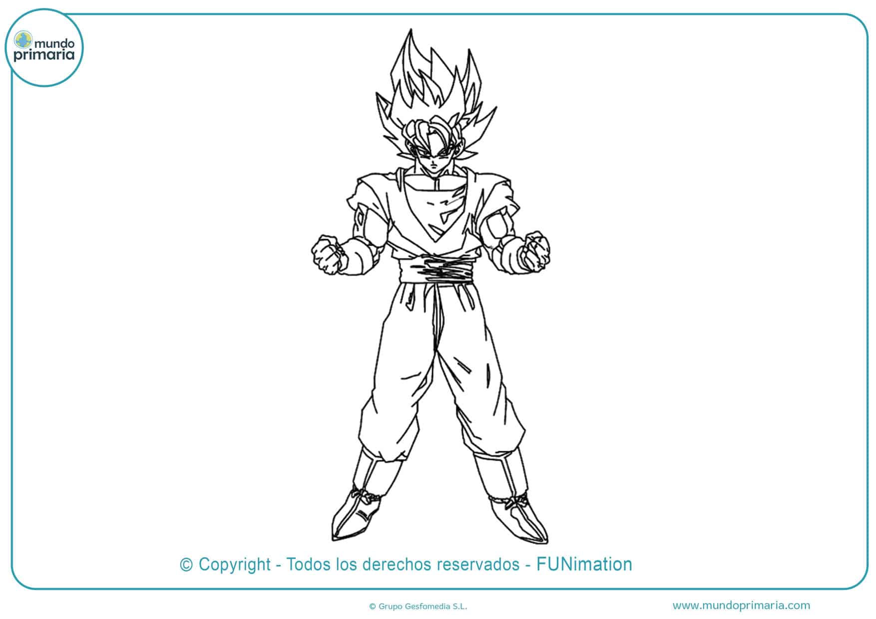 Dibujos de Goku para imprimir