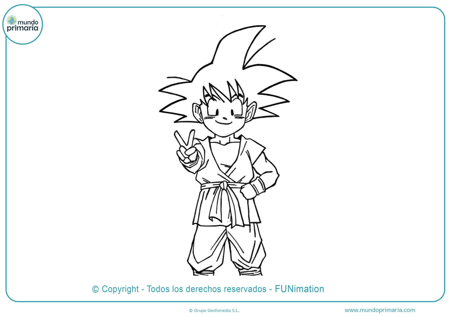 Dibujos para colorear de Son Goku
