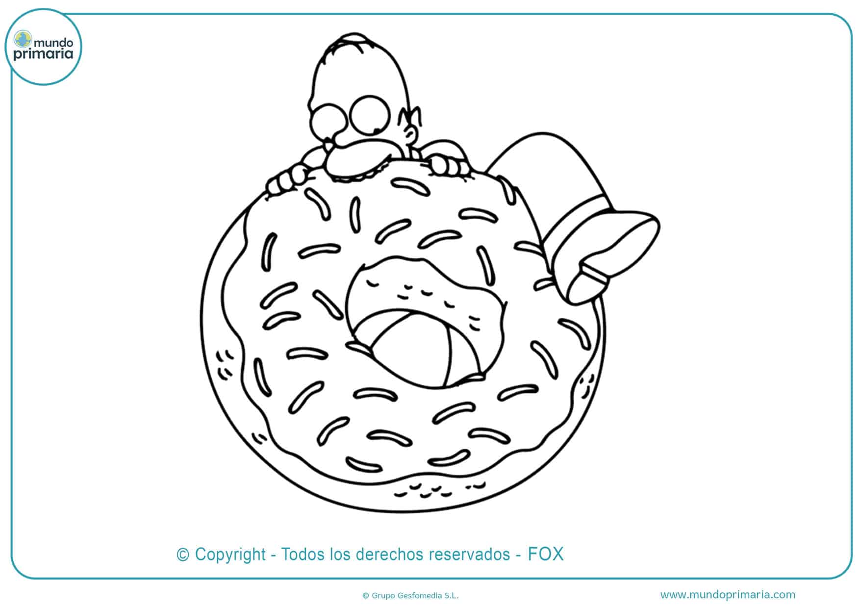 dibujos de la gran rosquilla de homero simpson