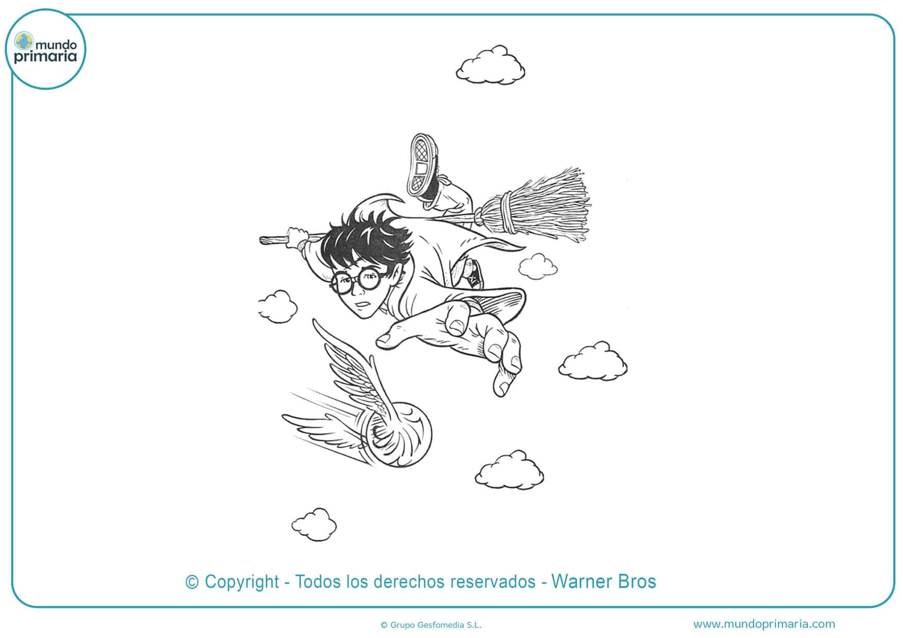 dibujos de harry potter jugando para colorear