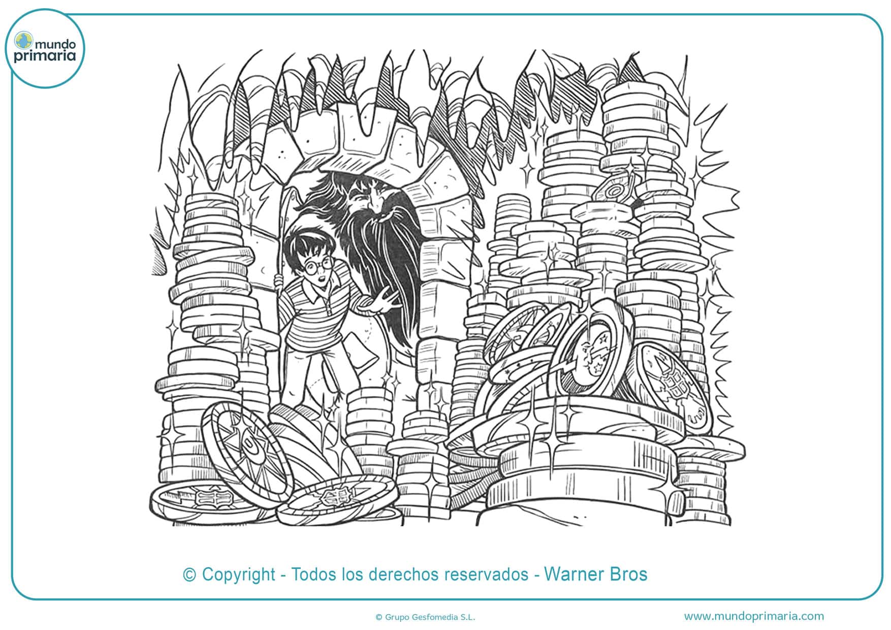 dibujos de harry potter para colorear del castillo