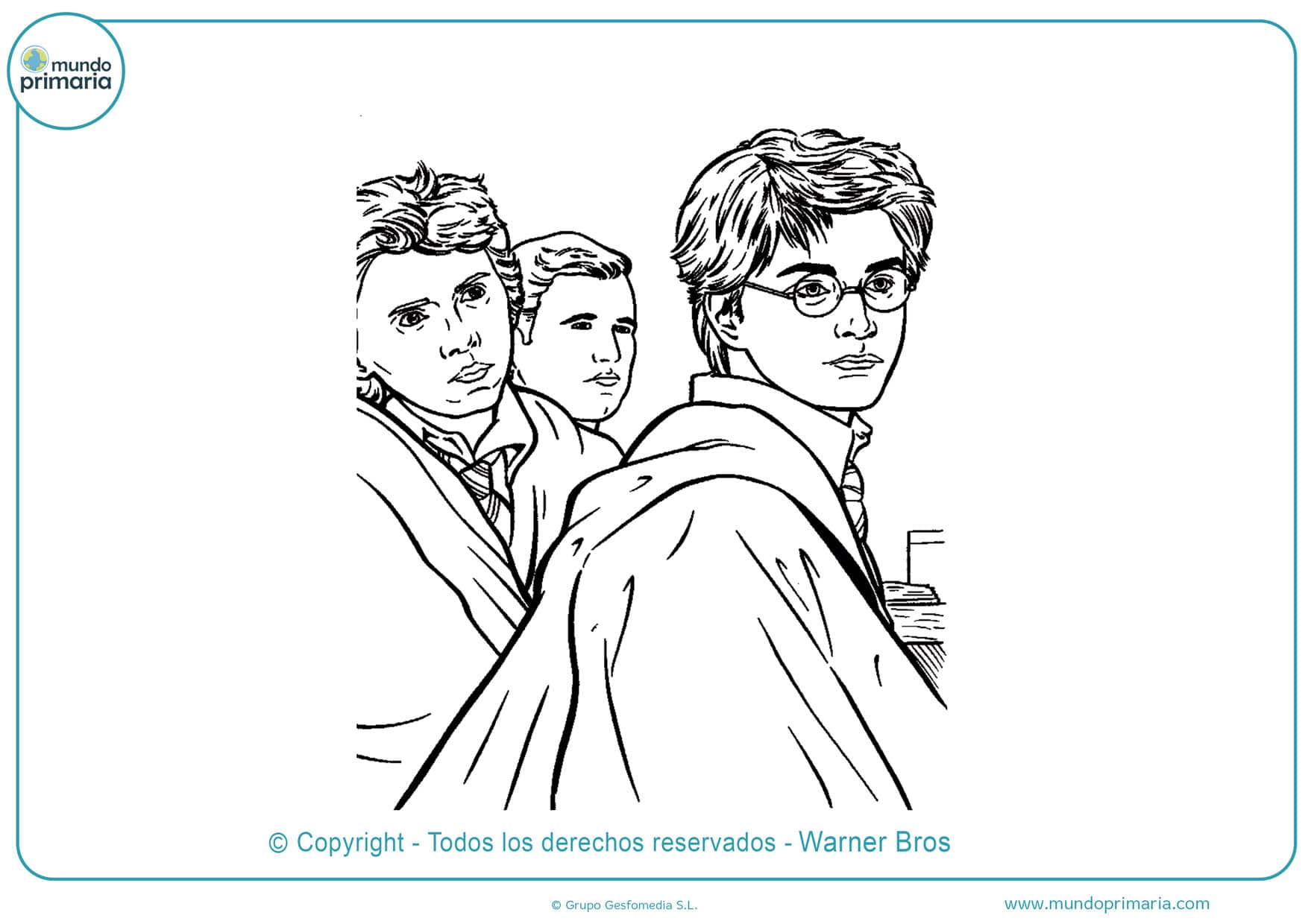 dibujos de harry potter para colorear para niños