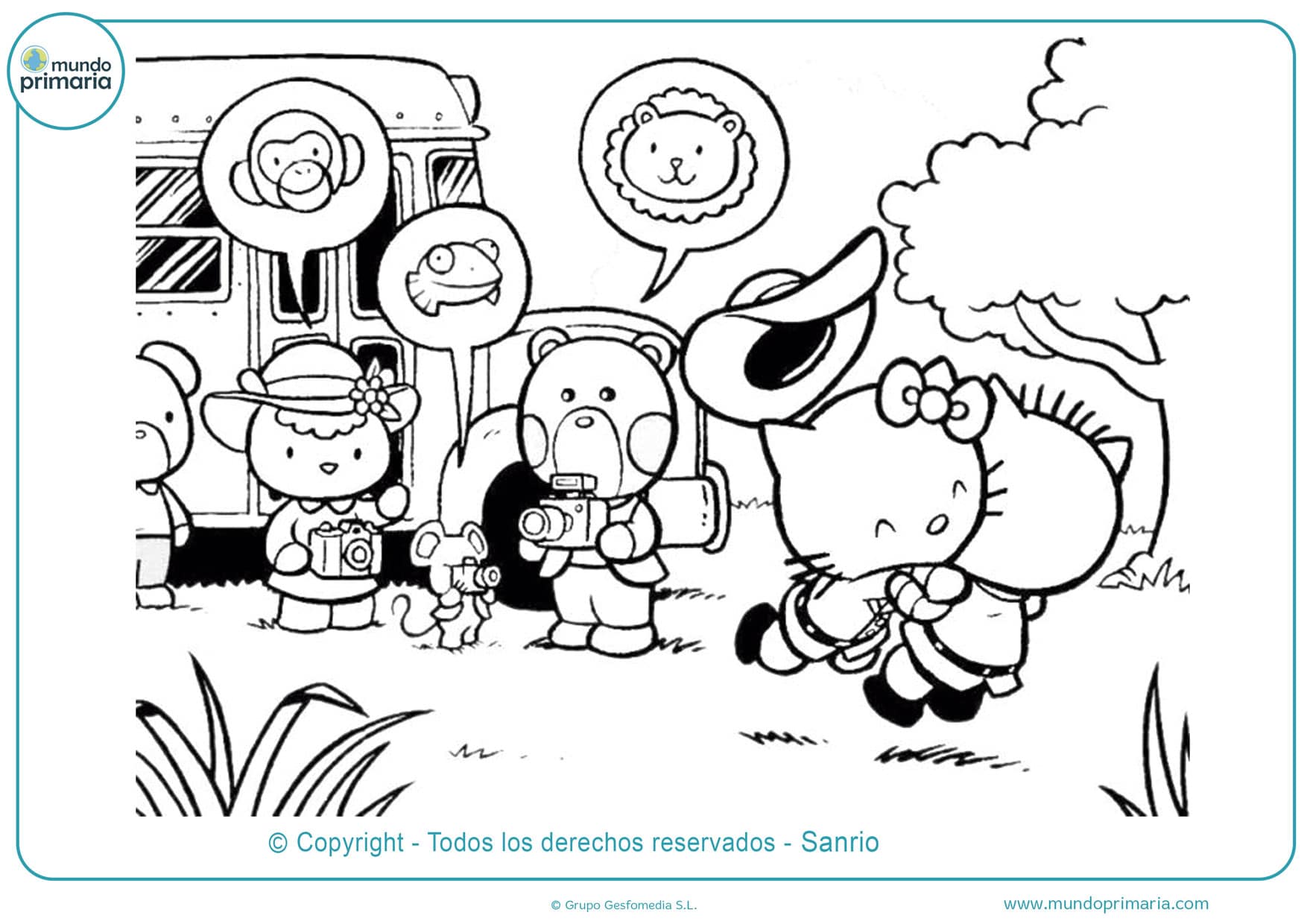 dibujos de hello kitty para colorear