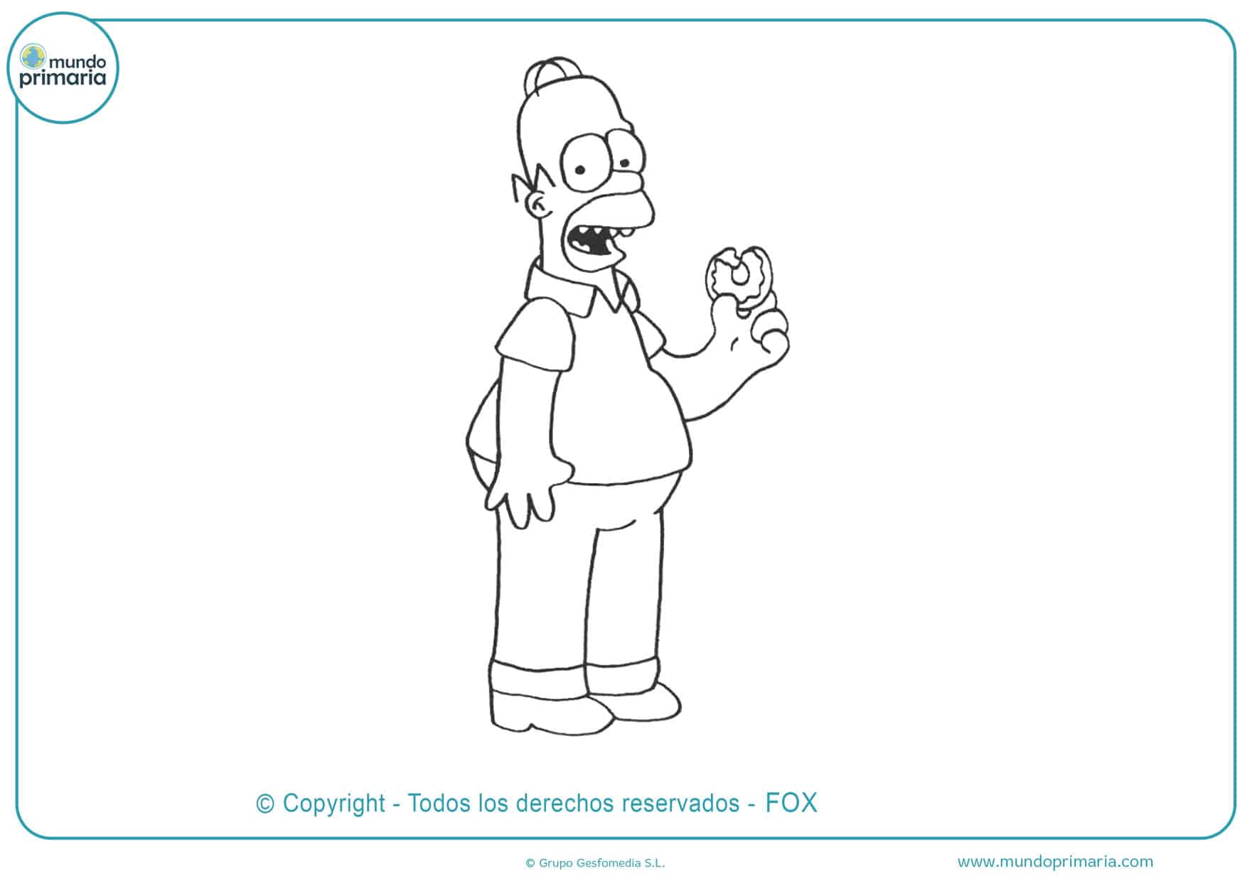 dibujos de homero simpson comiendo rosquillas