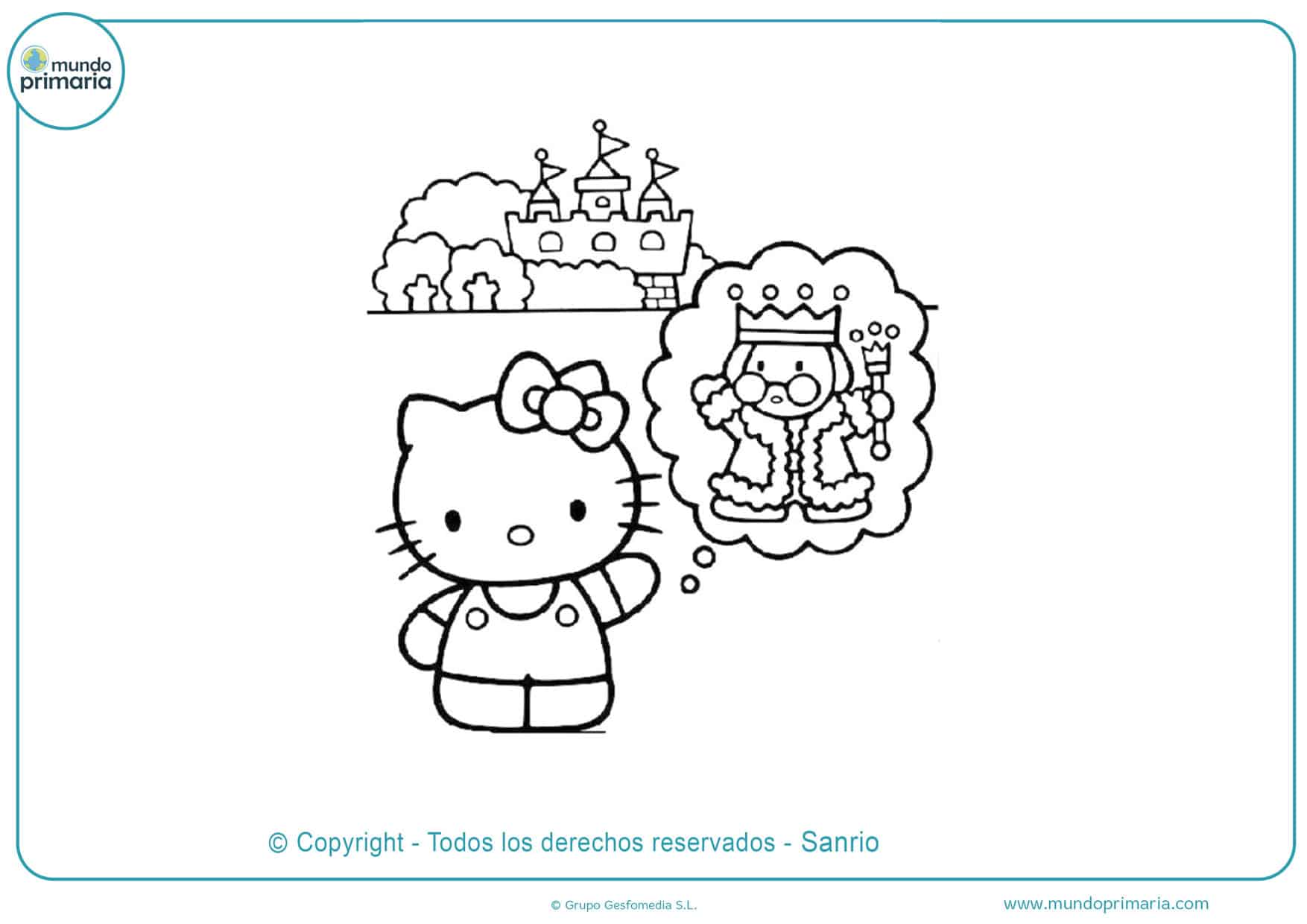 dibujos de navidad para colorear de hello kitty