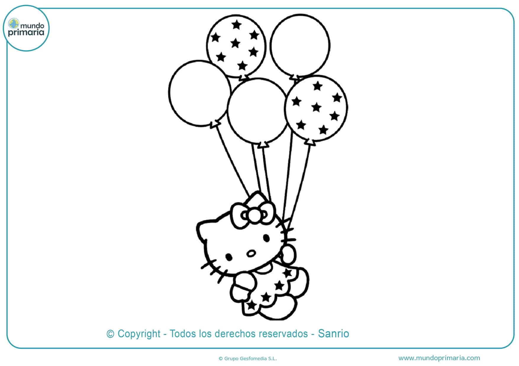 dibujos para colorear de cumpleaños de hello kitty
