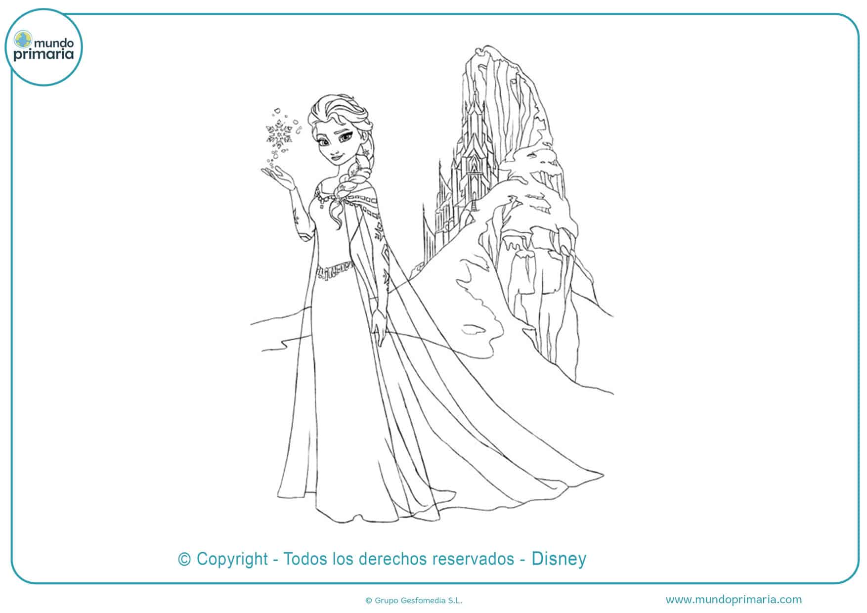 dibujos para colorear de elsa frozen de disney