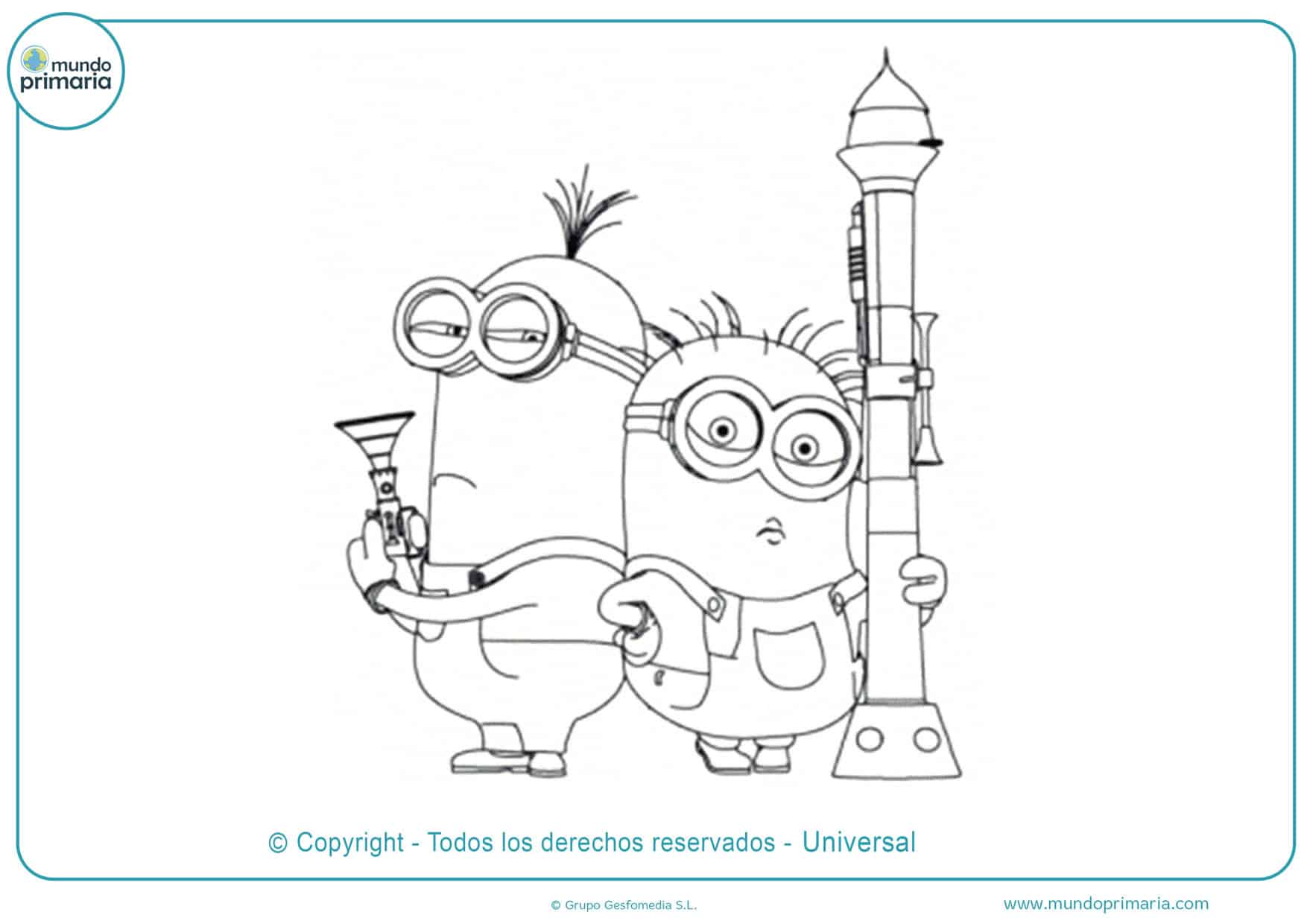 Dibujos para colorear gratis de Los Minions - Los Minions - Dibujos para  colorear para niños