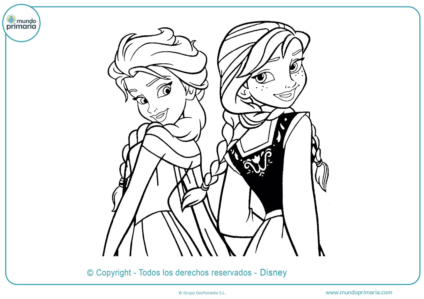 dibujos para colorear de frozen de pequeñas