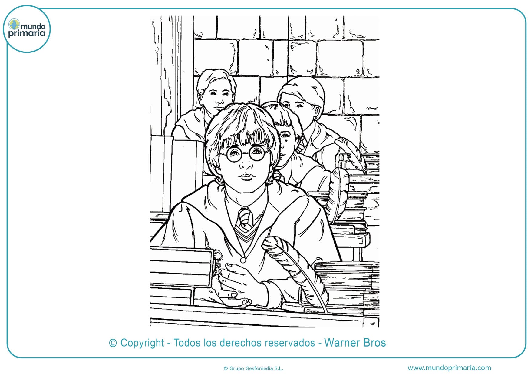 dibujos para colorear de harry potter y ron
