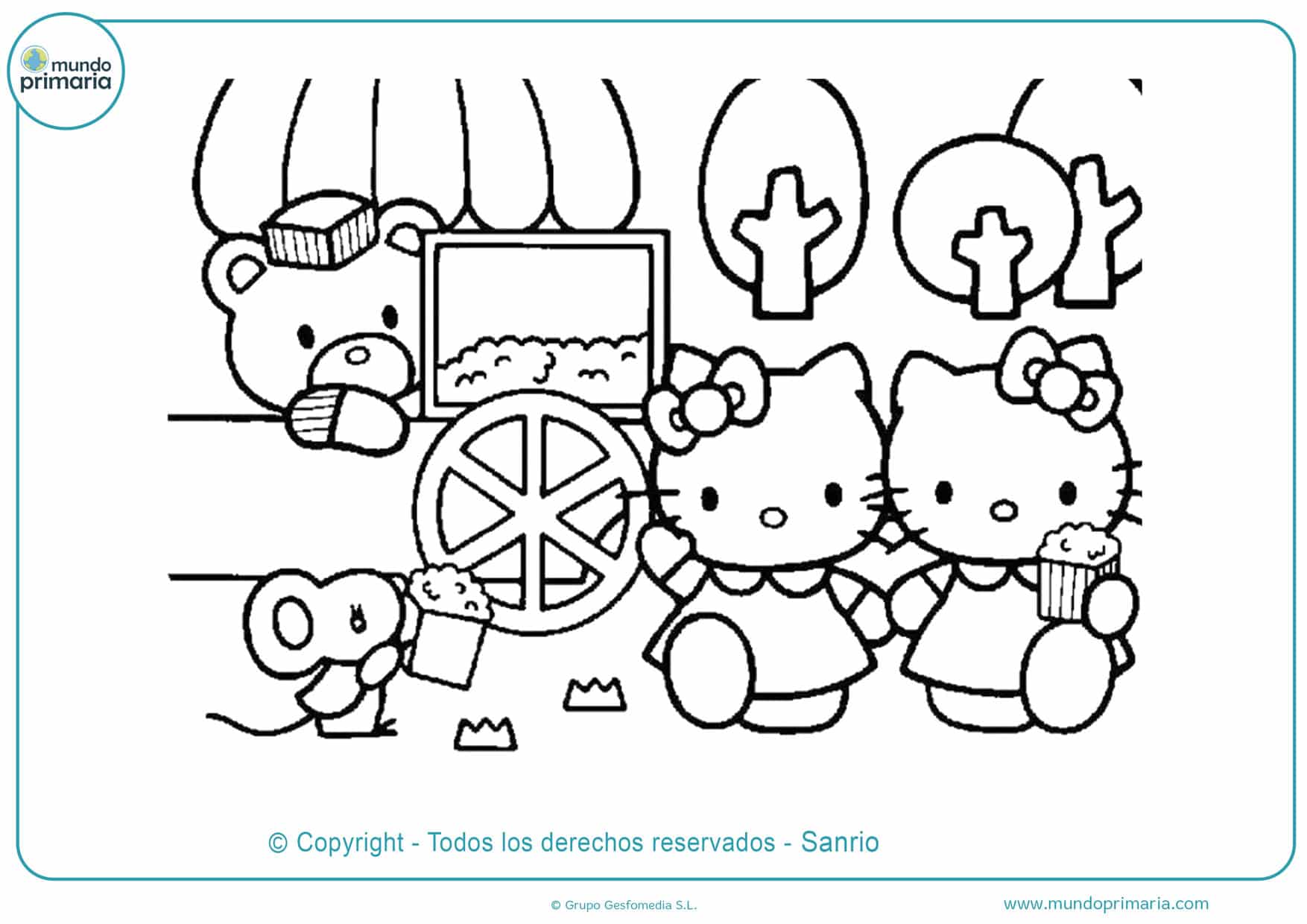 ▷ Dibujos de Hello Kitty para Colorear ◁ Imprimir y Pintar