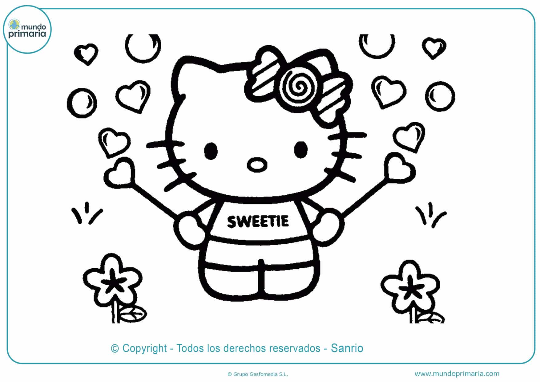 dibujos para colorear de hello kitty para imprimir