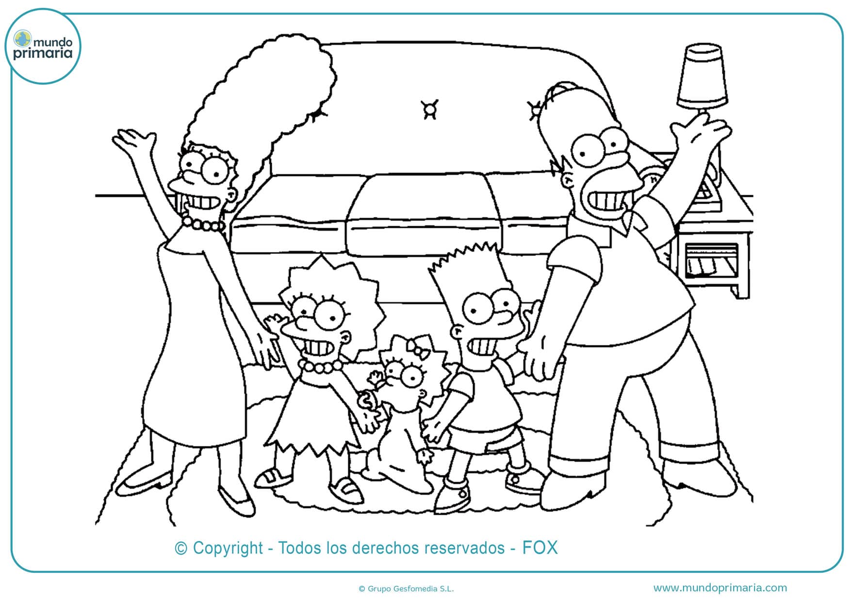 Dibujos de Los Simpson para Colorear 【Fáciles de Imprimir】