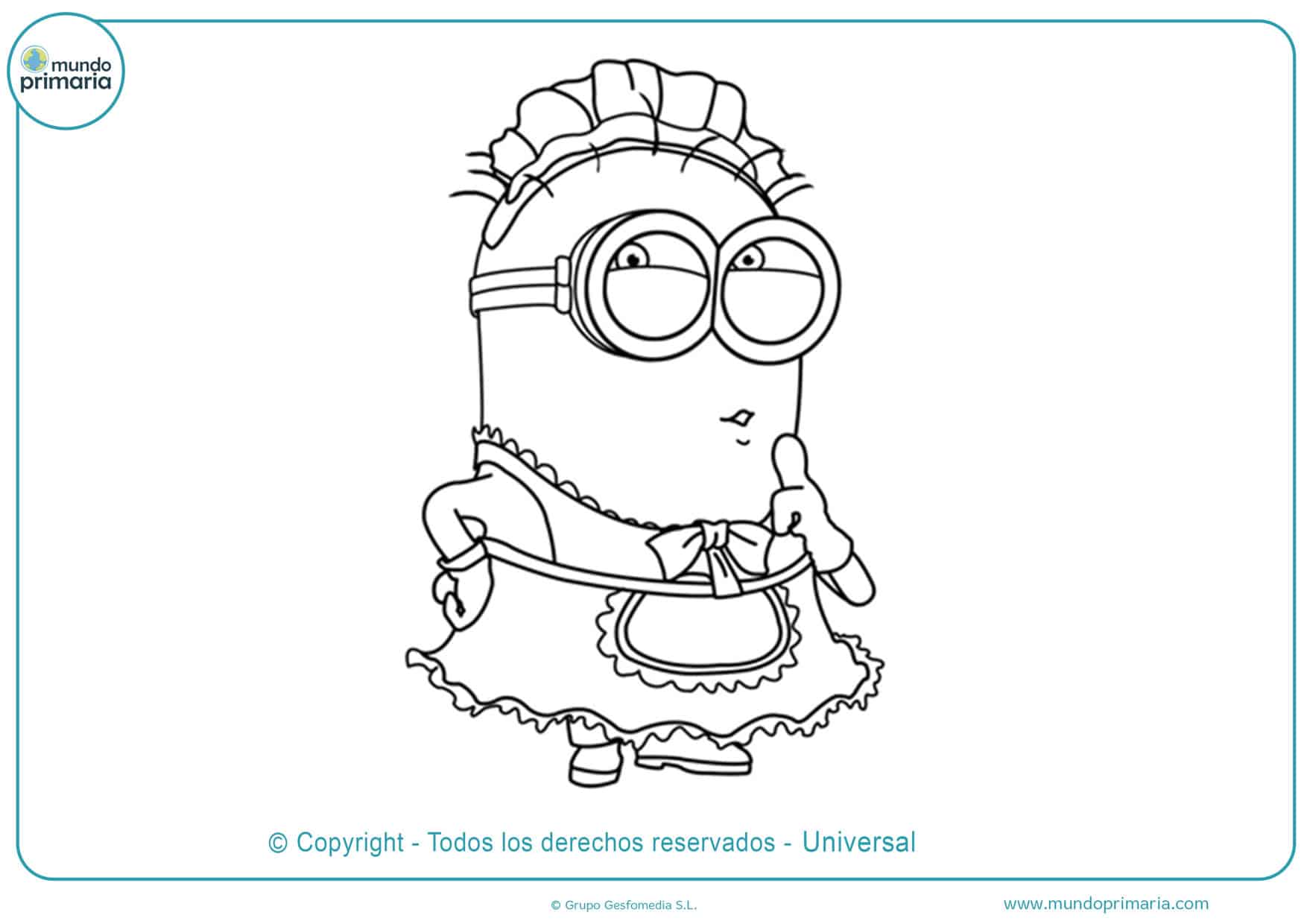 dibujos para colorear de minions de un ojo