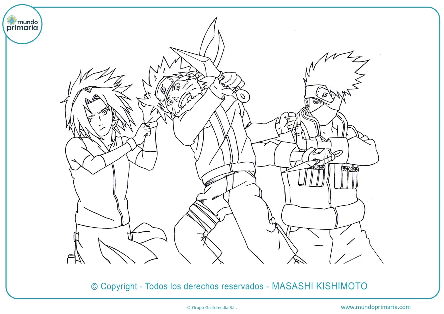 dibujos para colorear de naruto shippuden