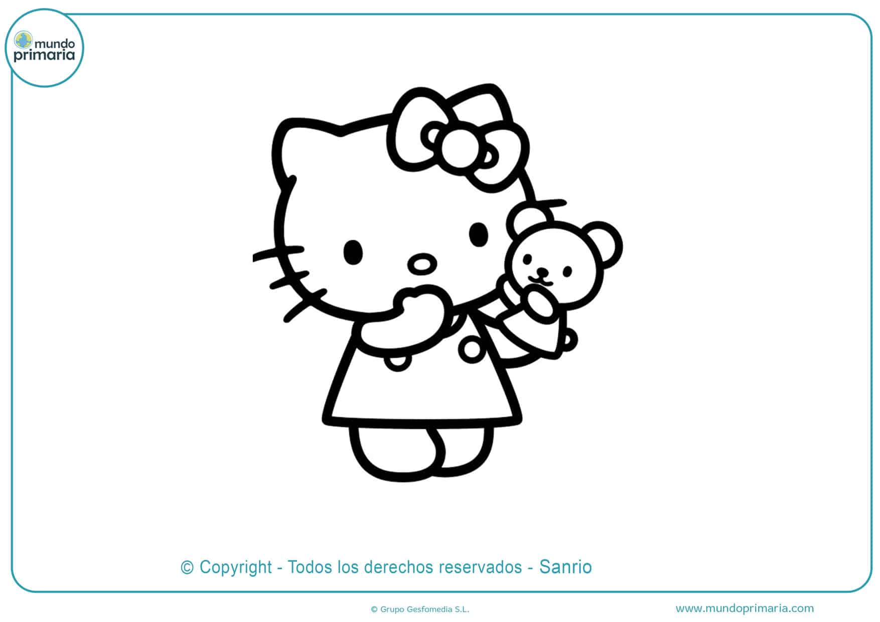 dibujos para colorear en el ordenador de hello kitty