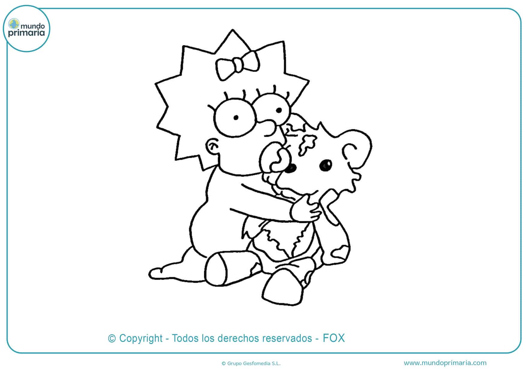 dibujos para colorear de los simpson bebes