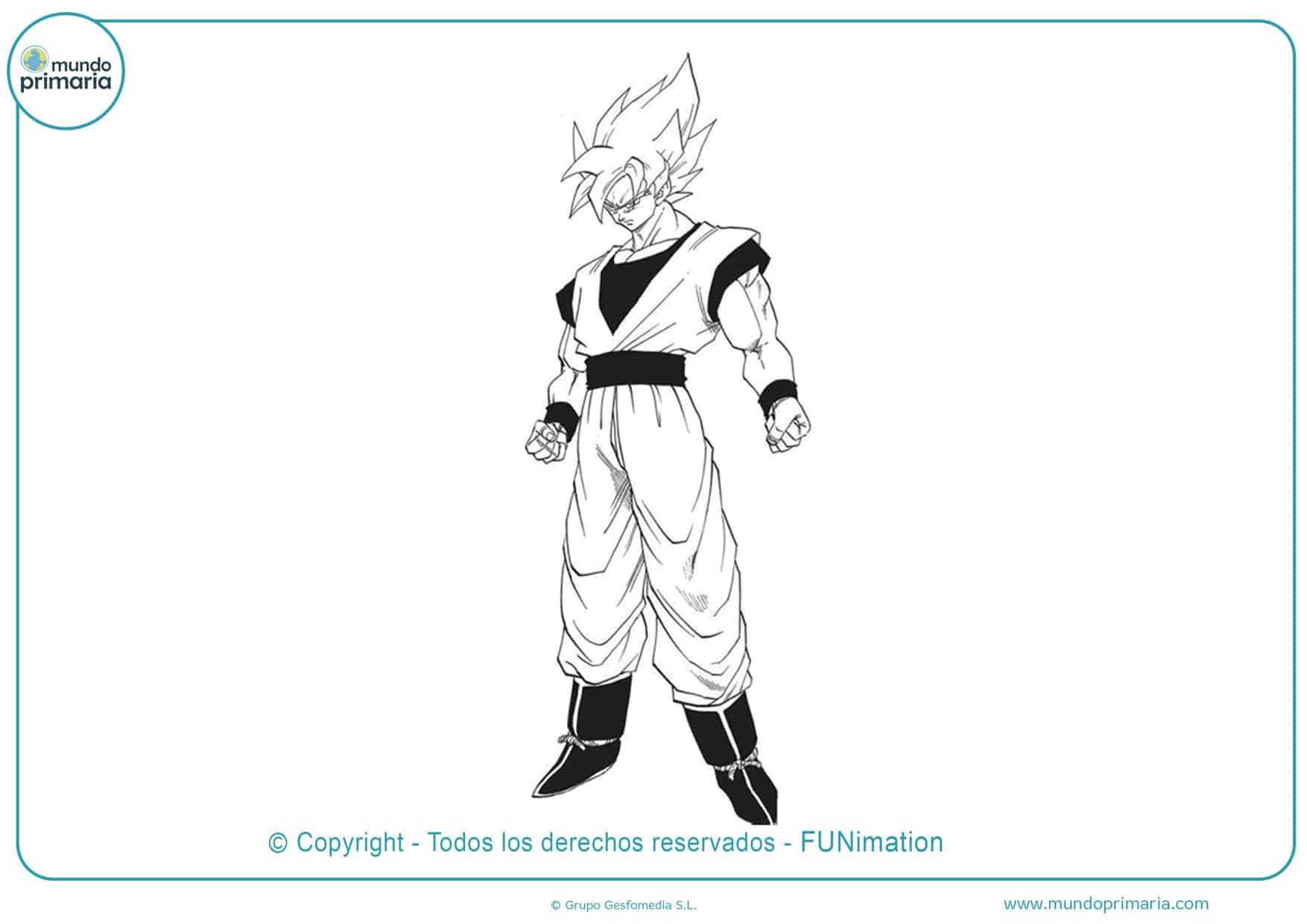 son goku para colorear