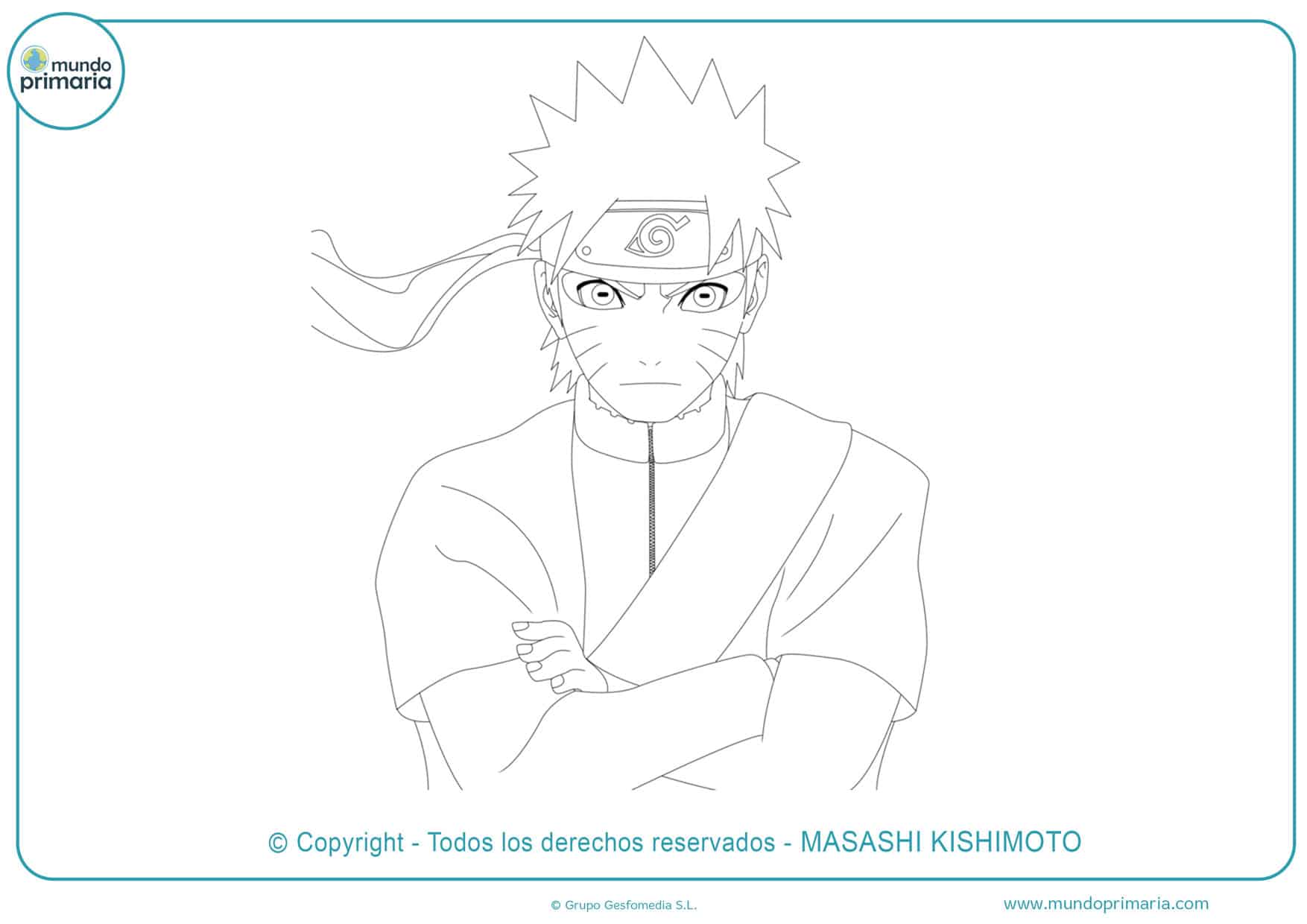 dibujos para imprimir y colorear de naruto