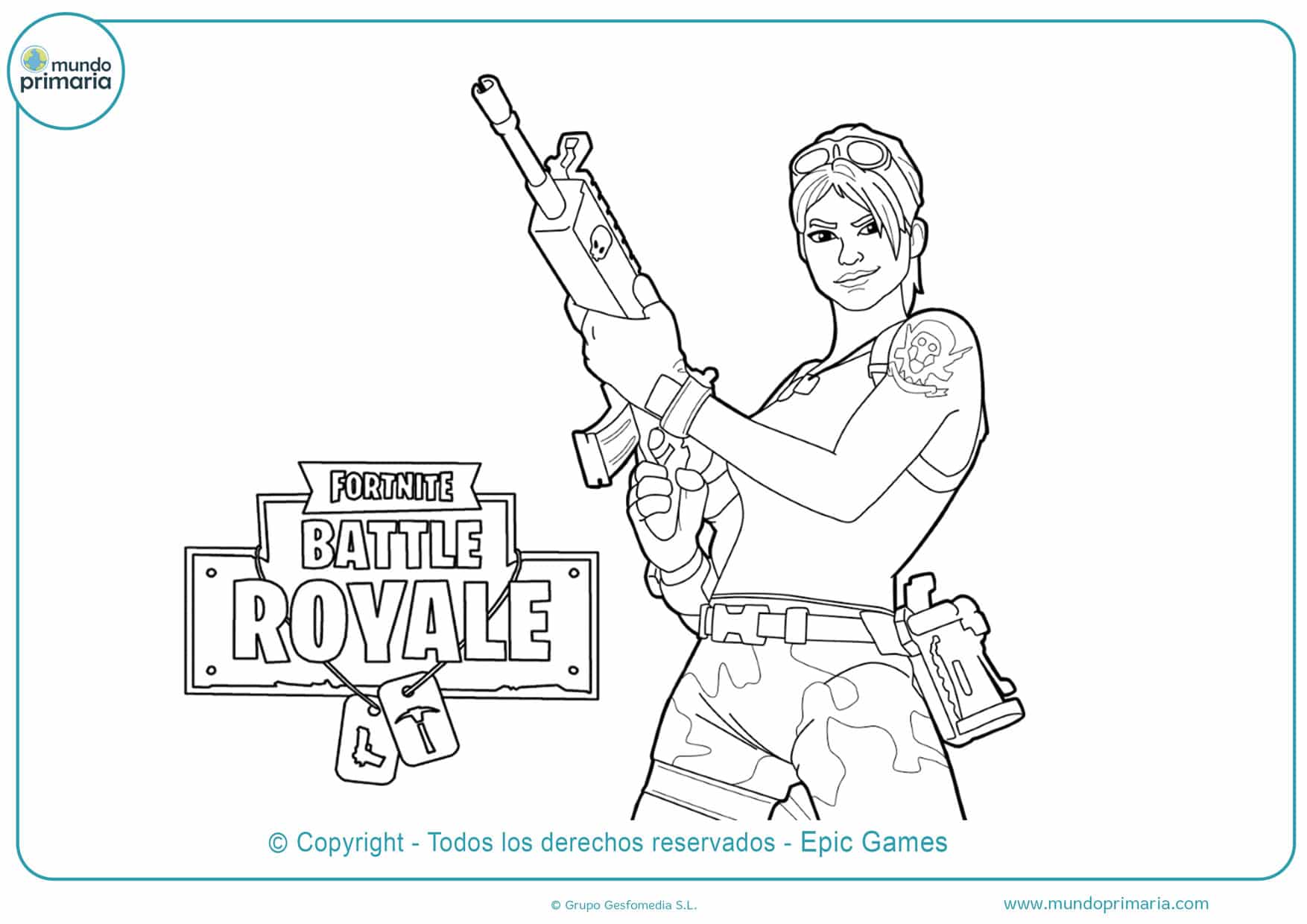 Dibujos de fortnite para Colorear - Mundo Primaria