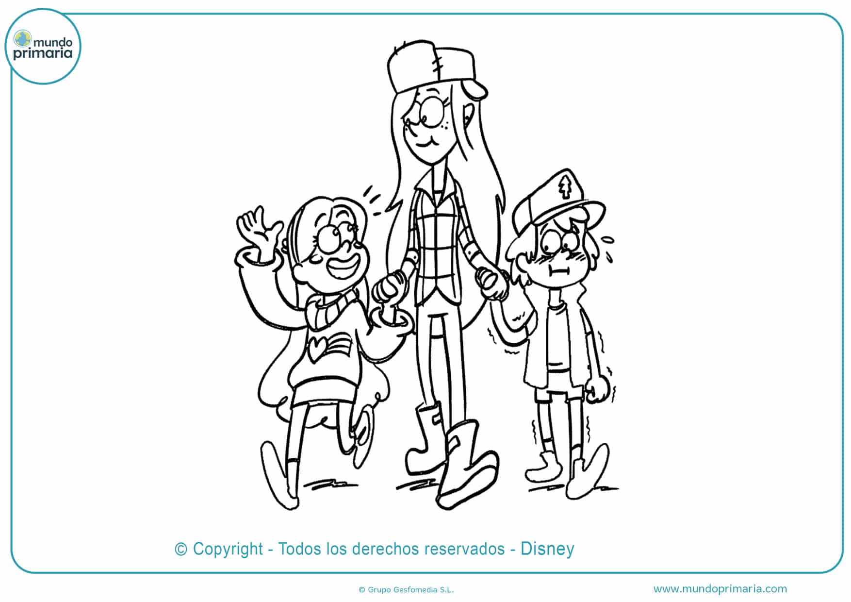 gravity falls para imprimir y colorear