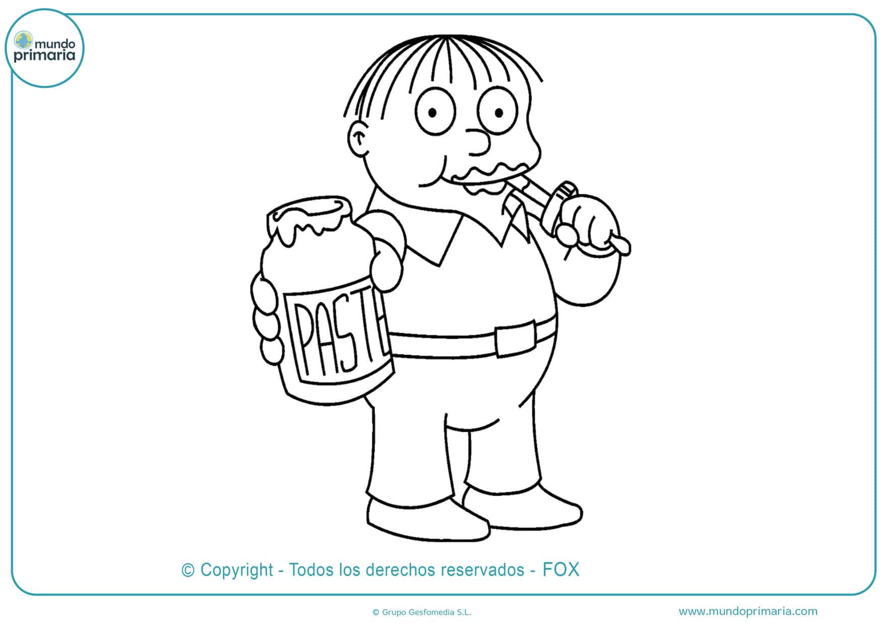 imagenes de dibujos para colorear de los simpson