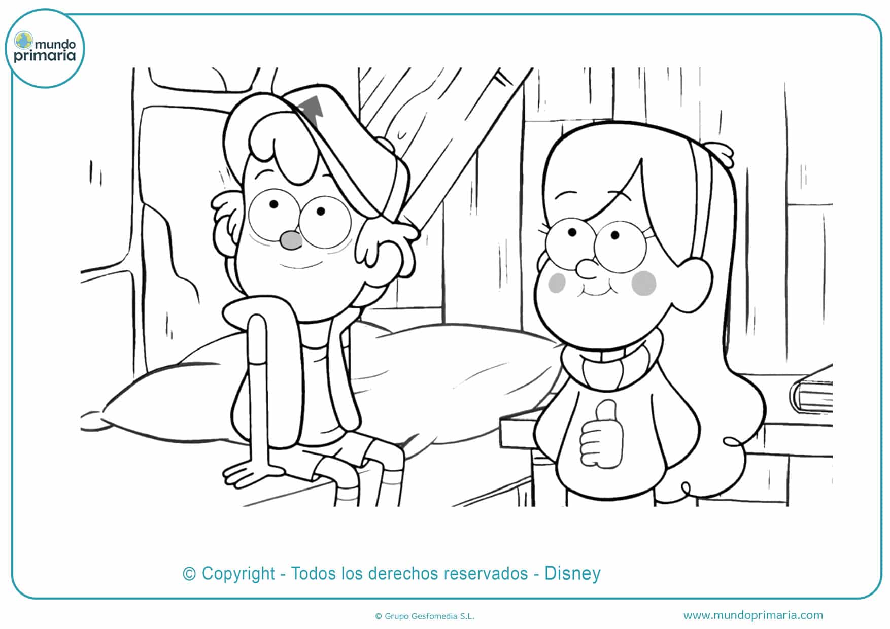 imprimir dibujos de gravity falls para colorear