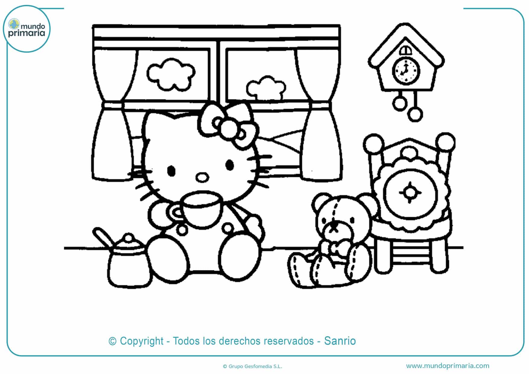 ▷ Dibujos de Hello Kitty para Colorear ◁ Imprimir y Pintar