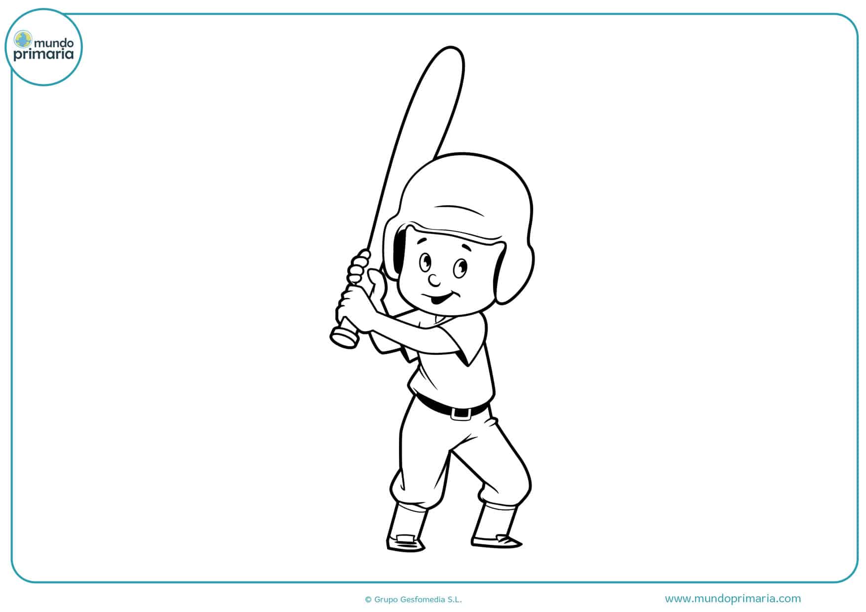 bate de béisbol dibujos para colorear