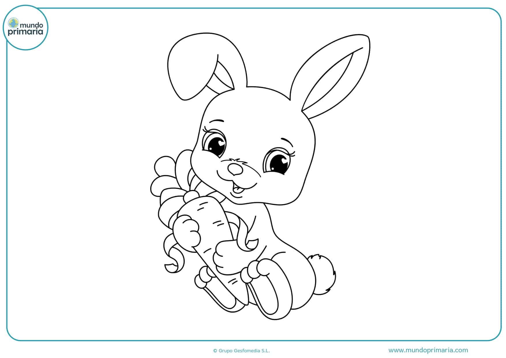 Dibujos de conejos para Colorear - Mundo Primaria Dibujos de conejos para Colorear - Mundo Primaria