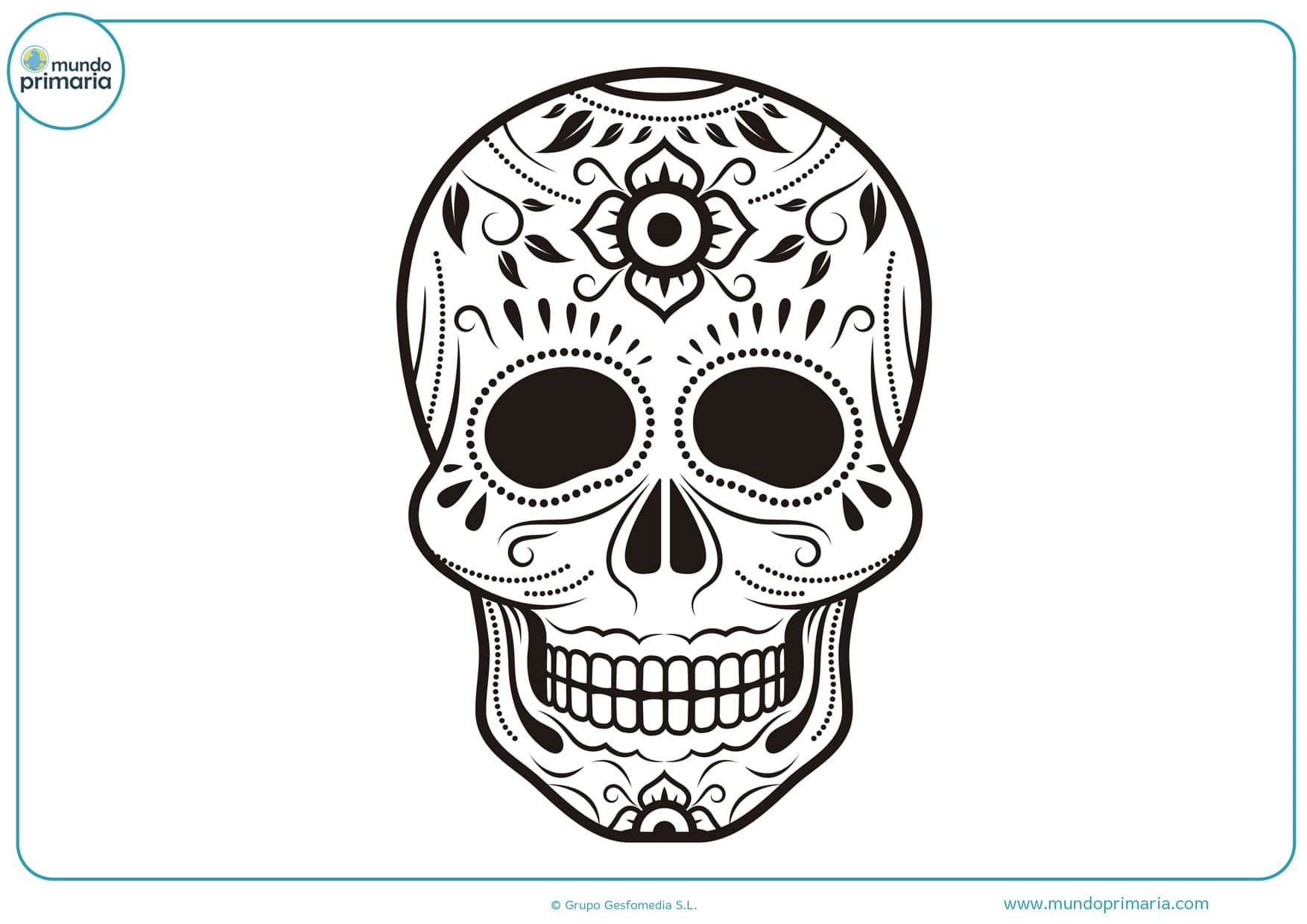 dibujo día de los muertos para colorear