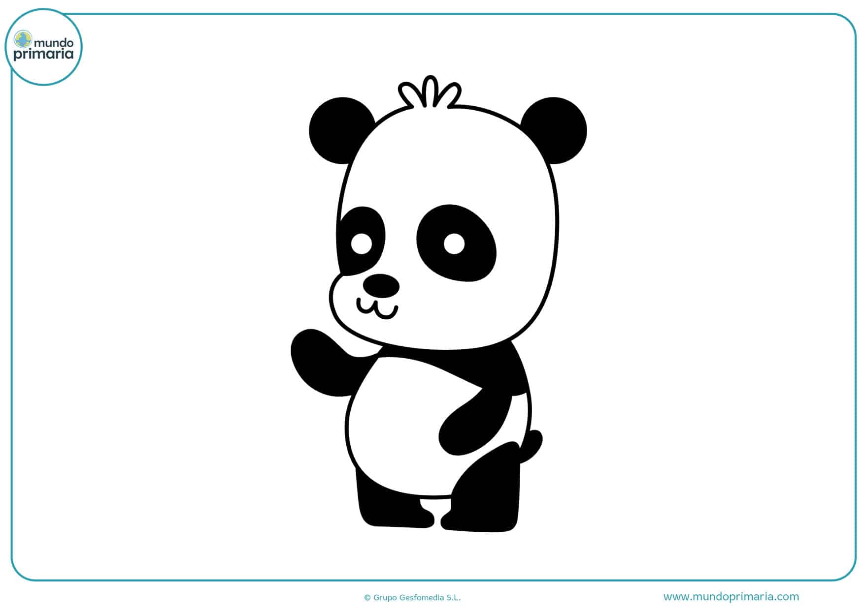 dibujo de panda pequeños para colorear