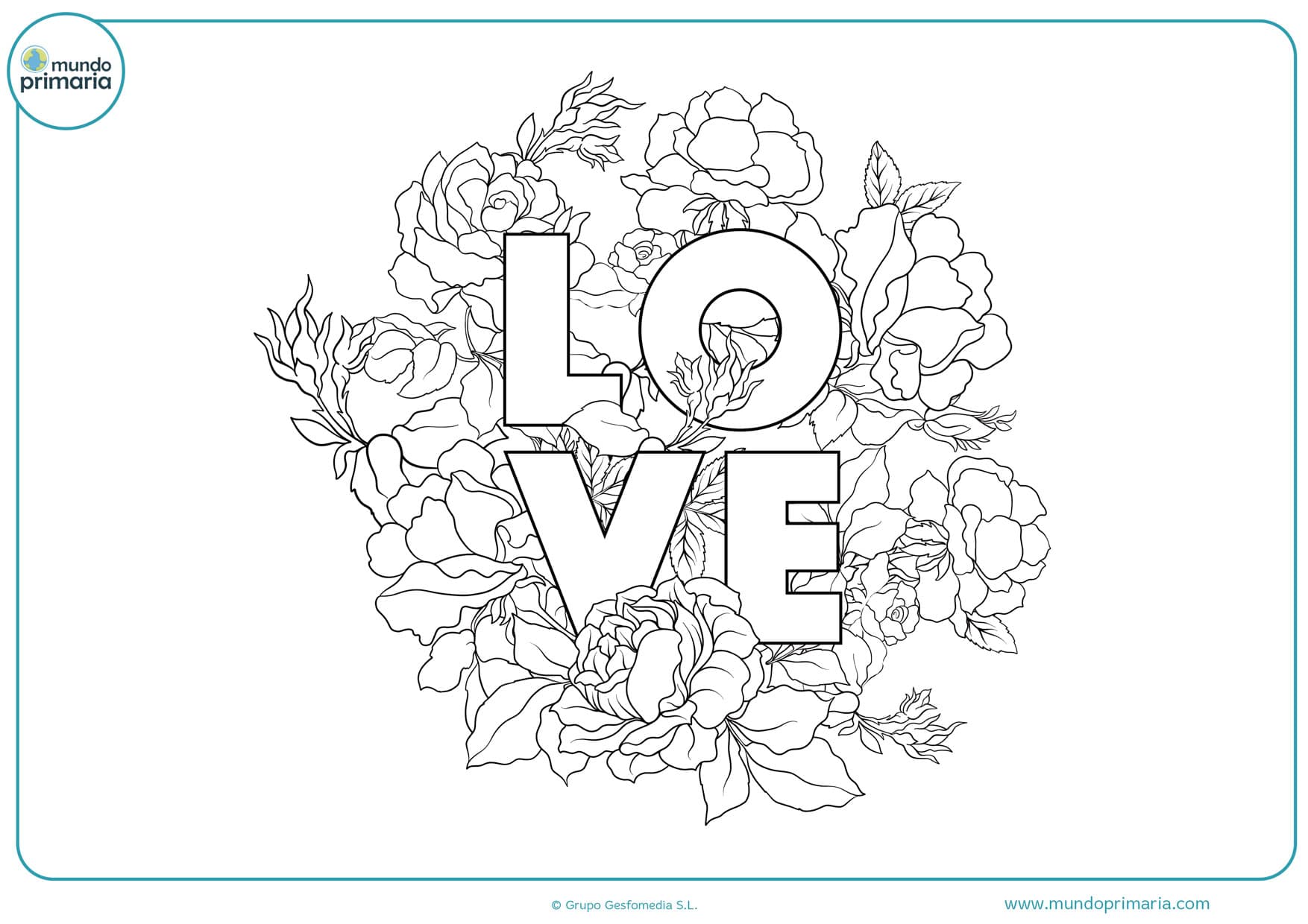 ▷ Dibujos de Amor para Colorear a Lápiz 【Fáciles y Difíciles】