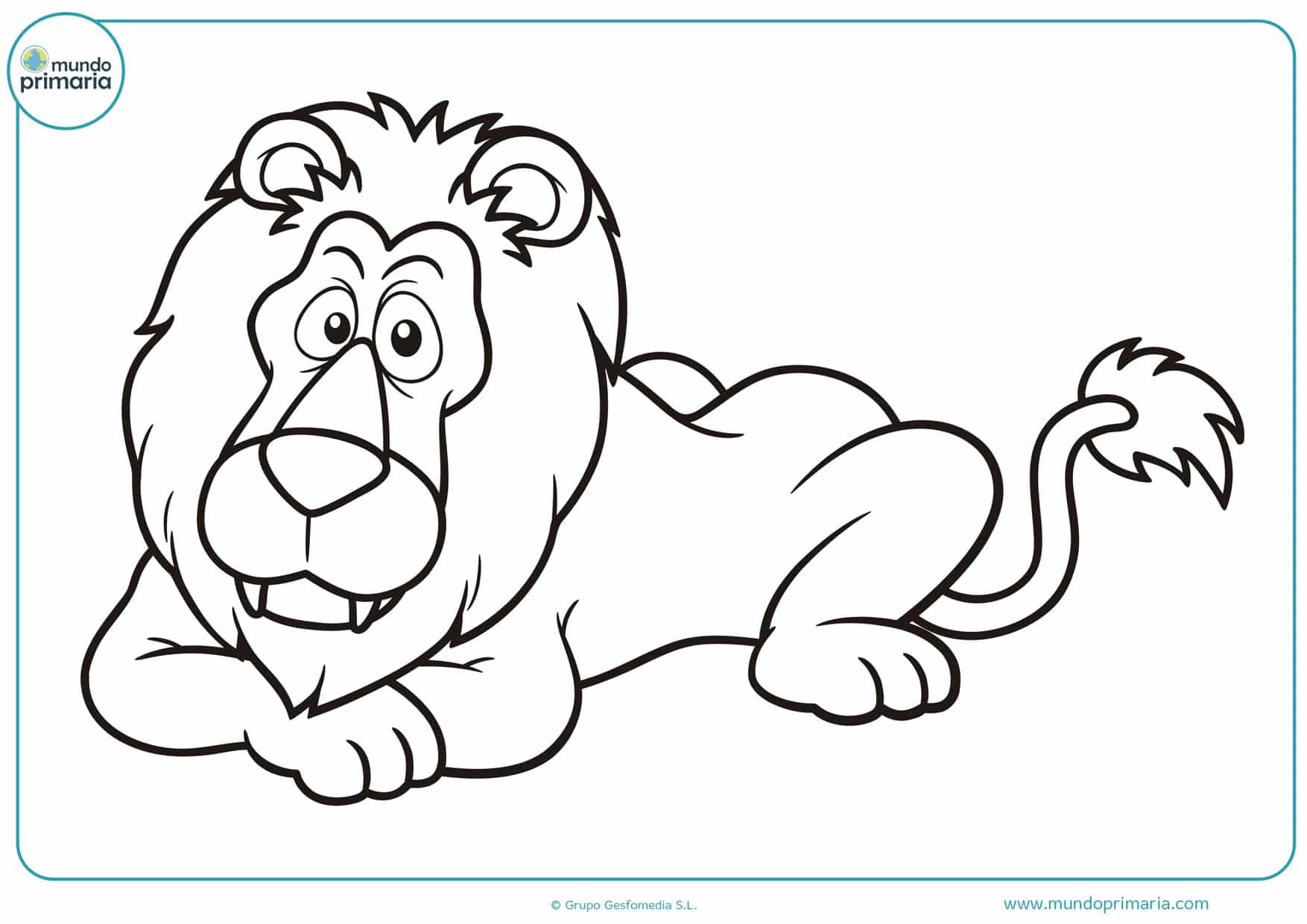 dibujos animados de leones para colorear
