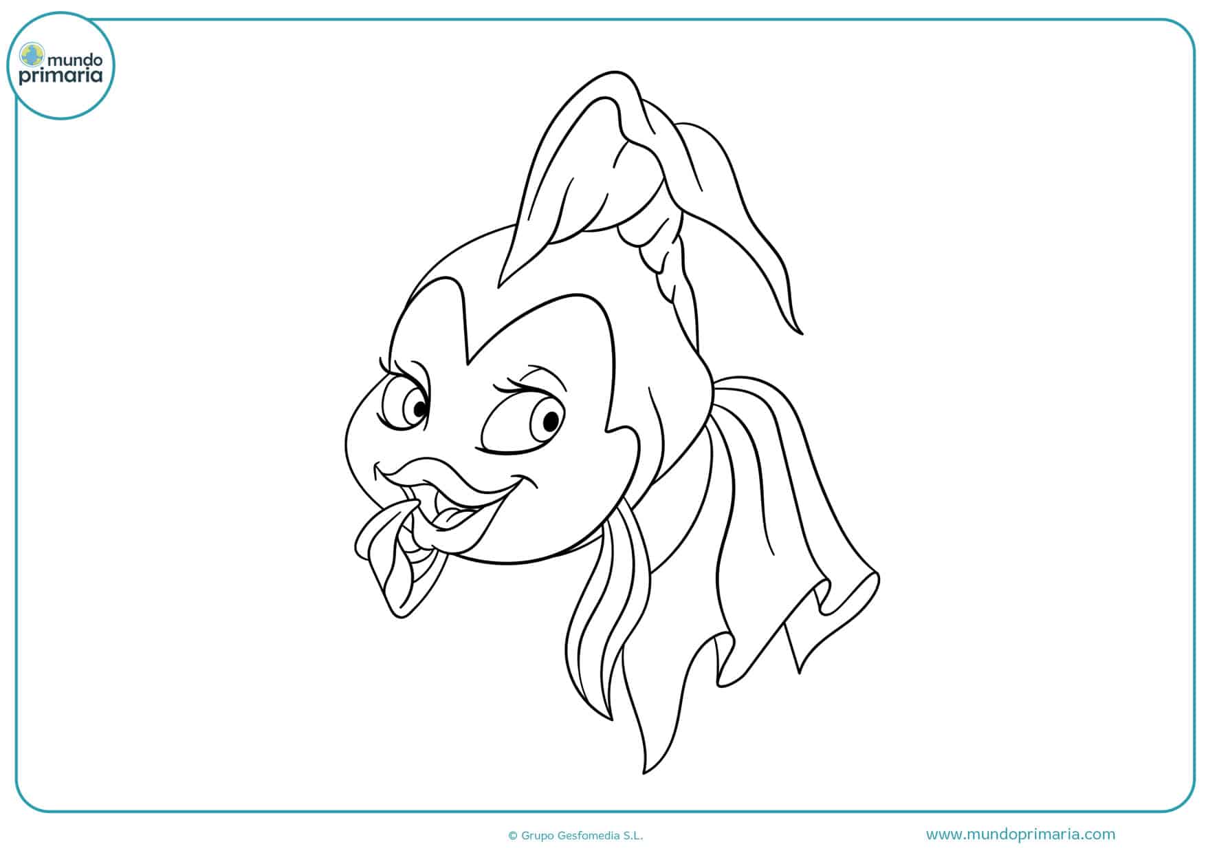 dibujos animados de peces para colorear