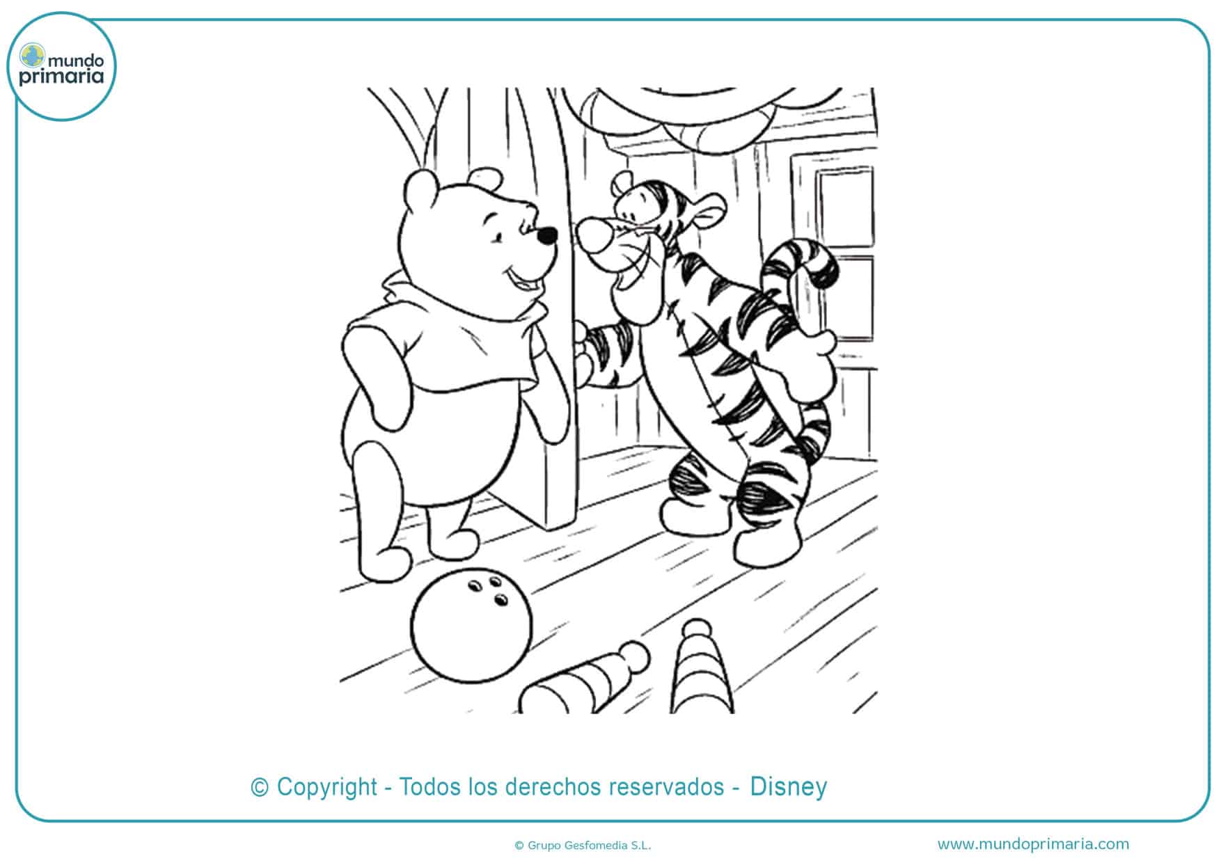 dibujos animados de winnie pooh para colorear
