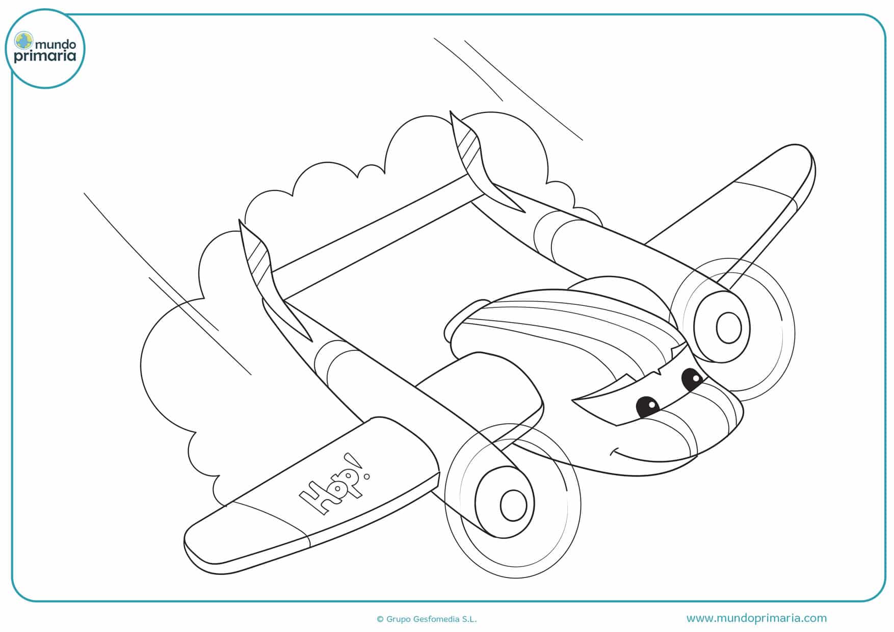 dibujos de aviones disney para colorear